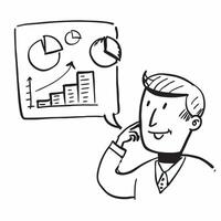 Sales manager with sales graph concept as A sales managers profile combined with a sales graph symbolizing sales performance and company growth Perfect for corporate and business Dynamics vector