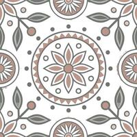 Scandinavian Folk Art seamless tile pattern with muted pastels and traditional Nordic motifs for minimalist decor concept as Muted pastel Scandinavian folk motifs arranged seamless Dynamics vector