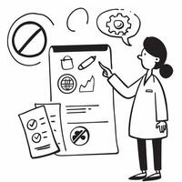 School counselor with anti smoking curriculum concept as A school counselors profile blended with an anti smoking curriculum symbolizing educational efforts in smoking prevention Dynamics vector