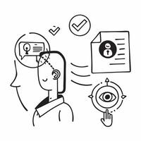 Security expert with AI threat detection concept as A security experts profile blended with AI threat detection symbolizing AIs role in cybersecurity and threat prevention Ideal f Dynamics vector