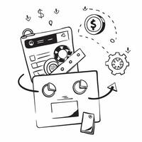 Security software with savings graph concept as Security software interface blended with a savings graph symbolizing how digital security can reduce financial losses Ideal for tec Dynamics vector