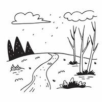 Serene summer forest with a flowing creek concept as A tranquil forest scene with a flowing creek under the bright summer sky ideal for business presentations needing a clean and r Dynamics vector