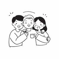 Siblings reuniting at a family home concept as Siblings reuniting blended with a family home symbolizing the comfort and joy of returning to a family home Perfect for family and l Dynamics vector