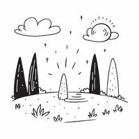 Simple flat illustration as Autumn park with colorful foliage concept as A vibrant autumn park with colorful foliage under a clear sky providing a festive and clean backgrou Dynamics Set 7 vector