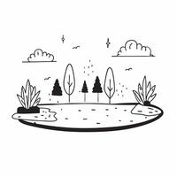 Simple flat illustration as Autumn park with colorful foliage concept as A vibrant autumn park with colorful foliage under a clear sky providing a festive and clean backgrou Dynamics Set 10 vector