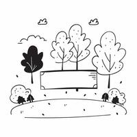 Simple flat illustration as Autumn park with colorful foliage concept as A vibrant autumn park with colorful foliage under a clear sky providing a festive and clean backgrou Dynamics Set 17 vector