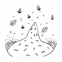 Simple flat illustration as Autumn park with colorful foliage concept as A vibrant autumn park with colorful foliage under a clear sky providing a festive and clean backgrou Dynamics Set 5 vector