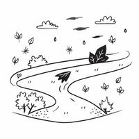 Simple flat illustration as Autumn park with colorful foliage concept as A vibrant autumn park with colorful foliage under a clear sky providing a festive and clean backgrou Dynamics Set 19 vector
