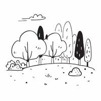 Simple flat illustration as Autumn park with colorful foliage concept as A vibrant autumn park with colorful foliage under a clear sky providing a festive and clean backgrou Dynamics Set 16 vector
