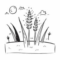 Simple flat illustration as Blooming lavender field under a summer sky concept as A beautiful lavender field in full bloom under the bright summer sky offering a clean and f Dynamics Set 2 vector