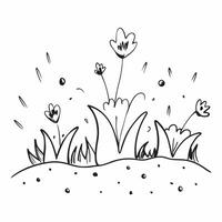 Simple flat illustration as Blooming lavender field under a summer sky concept as A beautiful lavender field in full bloom under the bright summer sky offering a clean and f Dynamics vector
