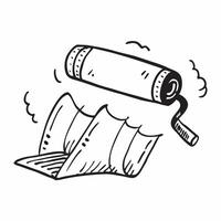 Simple flat illustration as Foam roller and yoga strap concept as A foam roller and a yoga strap representing the integration of muscle recovery and flexibility ideal for cl Dynamics vector