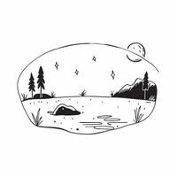 Simple flat illustration as Golden hour over a serene meadow with gentle hills concept as A tranquil scene of a meadow with gentle rolling hills bathed in the golden hour li Dynamics Set 20 vector