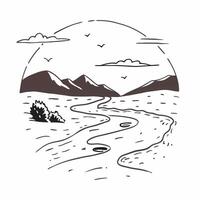Simple flat illustration as Golden hour over a serene meadow with gentle hills concept as A tranquil scene of a meadow with gentle rolling hills bathed in the golden hour li Dynamics Set 8 vector