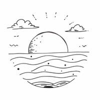 Simple flat illustration as Golden hour over a serene meadow with gentle hills concept as A tranquil scene of a meadow with gentle rolling hills bathed in the golden hour li Dynamics Set 32 vector