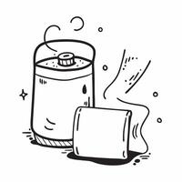Simple flat illustration as Gym towel and aromatherapy candle concept as A gym towel and an aromatherapy candle blending post workout recovery with relaxation perfect for is Dynamics vector