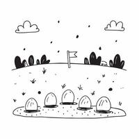 Simple flat illustration as Pumpkin patch under a clear autumn sky concept as A picturesque pumpkin patch under a clear autumn sky capturing the essence of Thanksgiving perf Dynamics vector