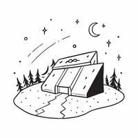 Simple flat illustration as Snow covered forest under a clear winter sky concept as A serene forest blanketed in snow with a clear blue winter sky perfect for business prese Dynamics vector