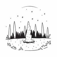 Simple flat illustration as Snow covered forest under a clear winter sky concept as A serene forest blanketed in snow with a clear blue winter sky perfect for business prese Dynamics Set 6 vector
