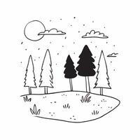 Simple flat illustration as Summer meadow with rolling hills and clear sky concept as A picturesque summer meadow with rolling hills and a clear blue sky offering a clean an Dynamics Set 3 vector