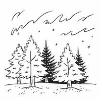Snow covered trees under a clear blue sky concept as Majestic snow covered trees standing tall under a clear blue winter sky offering a clean and refreshing background for business Dynamics vector