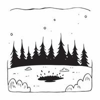 Snow covered forest under a clear winter sky concept as A serene forest blanketed in snow with a clear blue winter sky perfect for business presentations needing a clean and calm b Dynamics vector