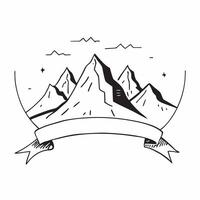 Snowy mountain range under a bright winter sky concept as Majestic snow covered mountain range against a clear blue winter sky providing a clean and awe inspiring background for bu Dynamics vector