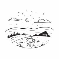 Snowy countryside under a bright winter sky concept as A serene snow covered countryside scene with a bright winter sky providing a clean and calm background for business presentat Dynamics vector