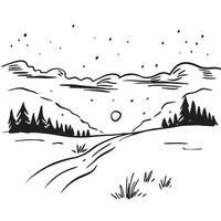 Snowy field with distant forest in winter concept as A serene snow covered field with a distant forest under a bright winter sky offering a clean and calm background for business p Dynamics vector