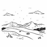 Snowy fields with distant mountains in winter concept as A serene snow covered field with distant mountains under a bright winter sky offering a clean and awe inspiring background Dynamics vector