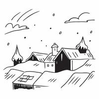 Snowy rooftops under a bright winter sky concept as A picturesque view of snow covered rooftops under a clear blue winter sky providing a clean and calm background for business pre Dynamics vector