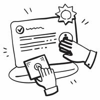 Social engineering breach and digital certificate concept as A social engineering breach icon paired with a digital certificate symbolizing the measures to secure digital identitie Dynamics vector