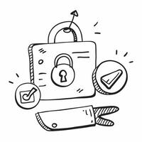Social engineering icon and padlock concept as A social engineering icon paired with a padlock symbolizing the protection against human based cyber attacks perfect for isolated vec Dynamics vector