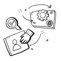 Social engineering tactic and cybersecurity icon concept as A social engineering tactic icon paired with a cybersecurity icon representing the defense against social engineering st Dynamics vector