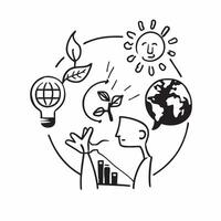 Social worker with climate justice concept as A social workers profile blended with climate justice imagery symbolizing hope and efforts to address the social impacts of climate ch Dynamics vector