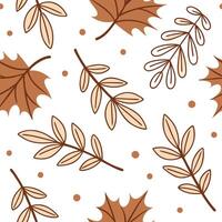 Soft autumn seamless pattern with delicate fall leaves and warm brown tones for a rustic cozy vibe concept as Cozy autumn pattern with soft fall leaves and warm brown tones for a r Dynamics vector
