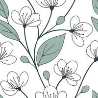 Soft summer flowers seamless pattern with pastel hues and gentle curves for calm soothing spring designs concept as Gentle summer flower pattern with pastel hues and soft curves id Dynamics Set 3 vector