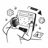 Software developer coding a complex program concept as A software developer codes a complex program highlighting technical skill and focus Perfect for tech and software ads in Ph Dynamics vector