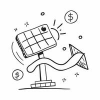 Solar panel and dollar sign concept as A solar panel paired with a dollar sign symbolizing the financial benefits of renewable energy in business ideal for clean and isolated vecto Dynamics vector