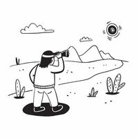 Solo traveler exploring a remote desert concept as A solo traveler explores a vast remote desert capturing the beauty and solitude of the landscape Perfect for adventure and natur Dynamics vector
