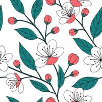 Spring floral seamless pattern with lush petals and a fresh bright color palette perfect for modern designs concept as Lush spring floral pattern featuring vibrant petals and fresh Dynamics vector