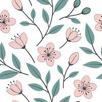 Spring floral seamless pattern with soft petals and light pastels for a gentle soothing design concept as Gentle spring floral pattern featuring soft petals and light pastel colors Dynamics vector