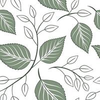 Spring leaves seamless pattern with delicate veins and subtle variations in green for natural elegance concept as Elegant spring leaves pattern with delicate veins and varying gree Dynamics vector