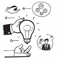 Startup coach with lightbulb concept as A startup coachs profile blended with a lightbulb symbolizing management coaching and innovative ideas Ideal for startup and business ads Dynamics vector