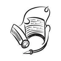 Stethoscope icon with copy space on a white background concept as A image of a stethoscope icon with ample copy space on a white background perfect for medical and healthcar Dynamics vector