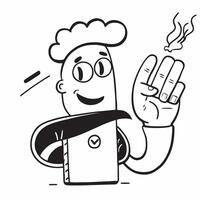 Student with no smoking pledge concept as A students profile blended with a no smoking pledge symbolizing youth commitment to a smoke free life Ideal for education and charity ads Dynamics vector