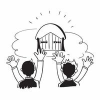 Students silhouette with a school gate concept as A students silhouette combined with a school gate representing the farewell of graduation and new beginnings Perfect for educatio Dynamics vector