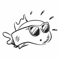 Sunglasses icon with copy space on a blue background concept as A image of sunglasses with ample copy space on a blue background ideal for relaxation and leisure themed visu Dynamics vector