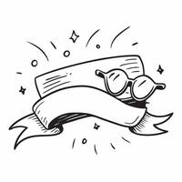 Sunglasses icon with copy space on a white background concept as A image of sunglasses with generous copy space on a white background ideal for relaxation and leisure themed Dynamics vector
