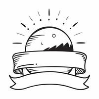 Sunrise icon with copy space on a white background concept as A image of a sunrise icon with generous copy space on a white background ideal for new beginnings and retiremen Dynamics vector